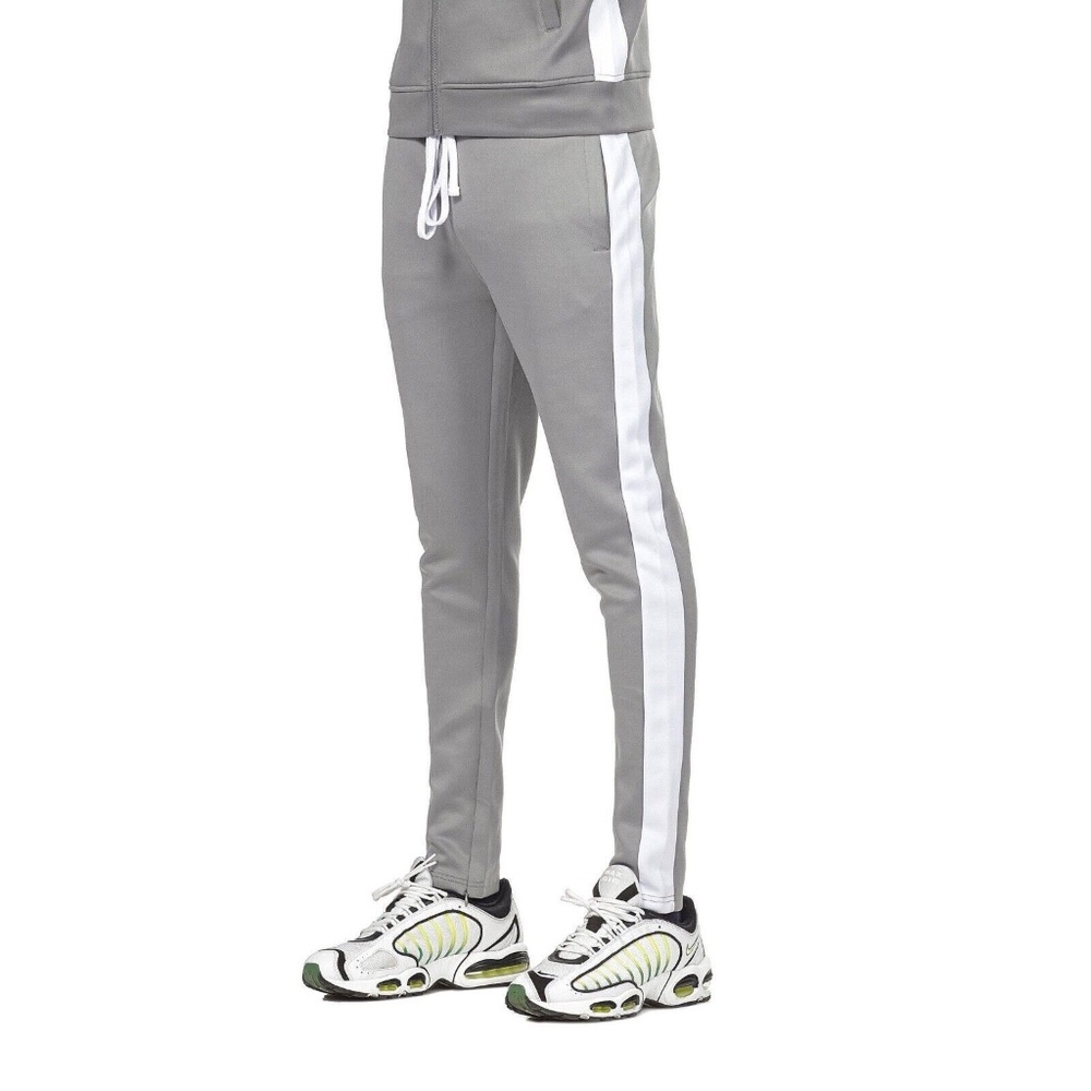 401 Track Pants - Grey & White